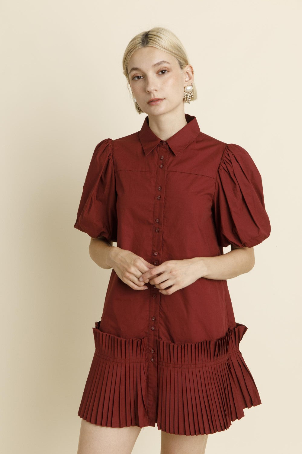 Holly Dress- Maroon