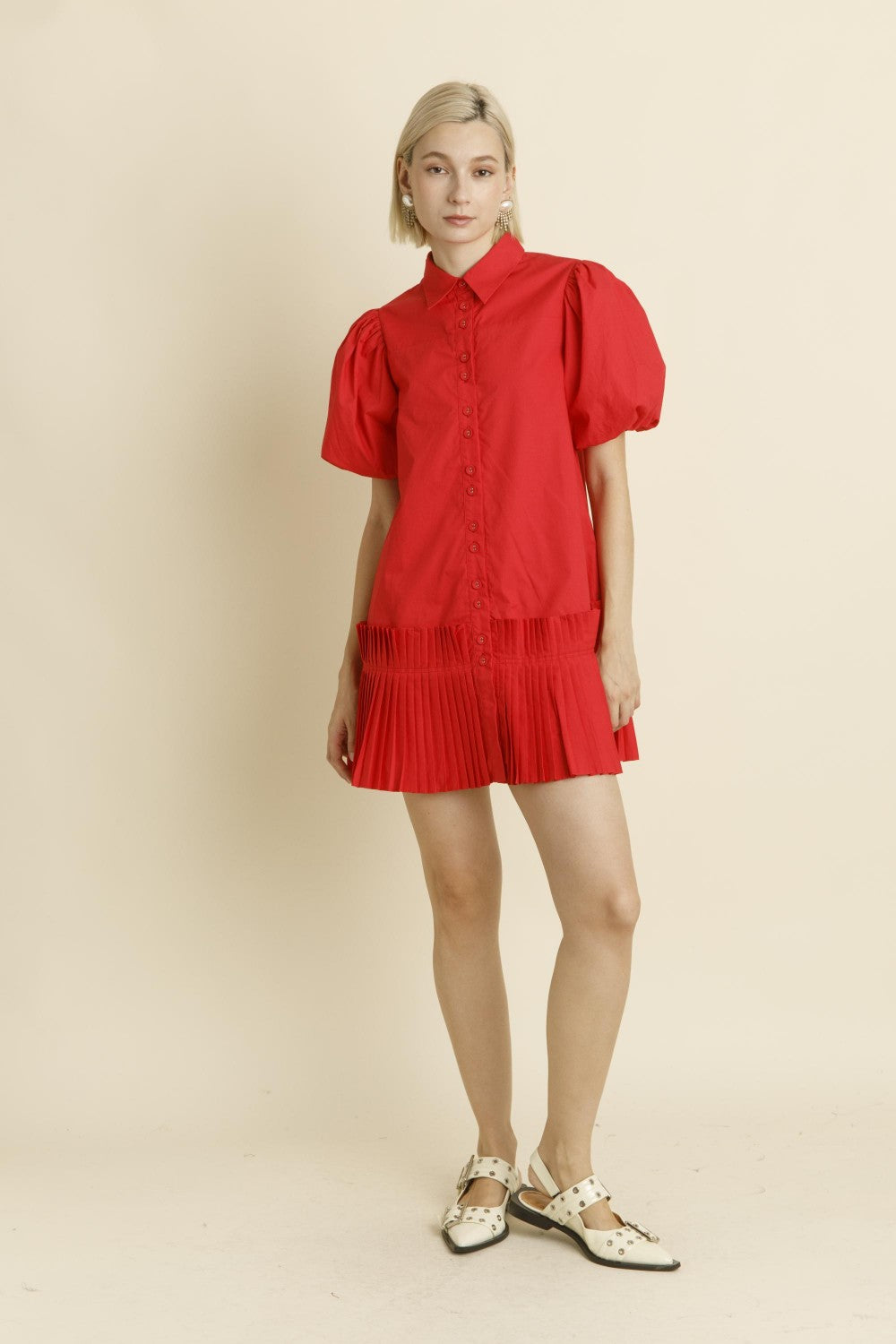 Holly Dress- Poppy Red