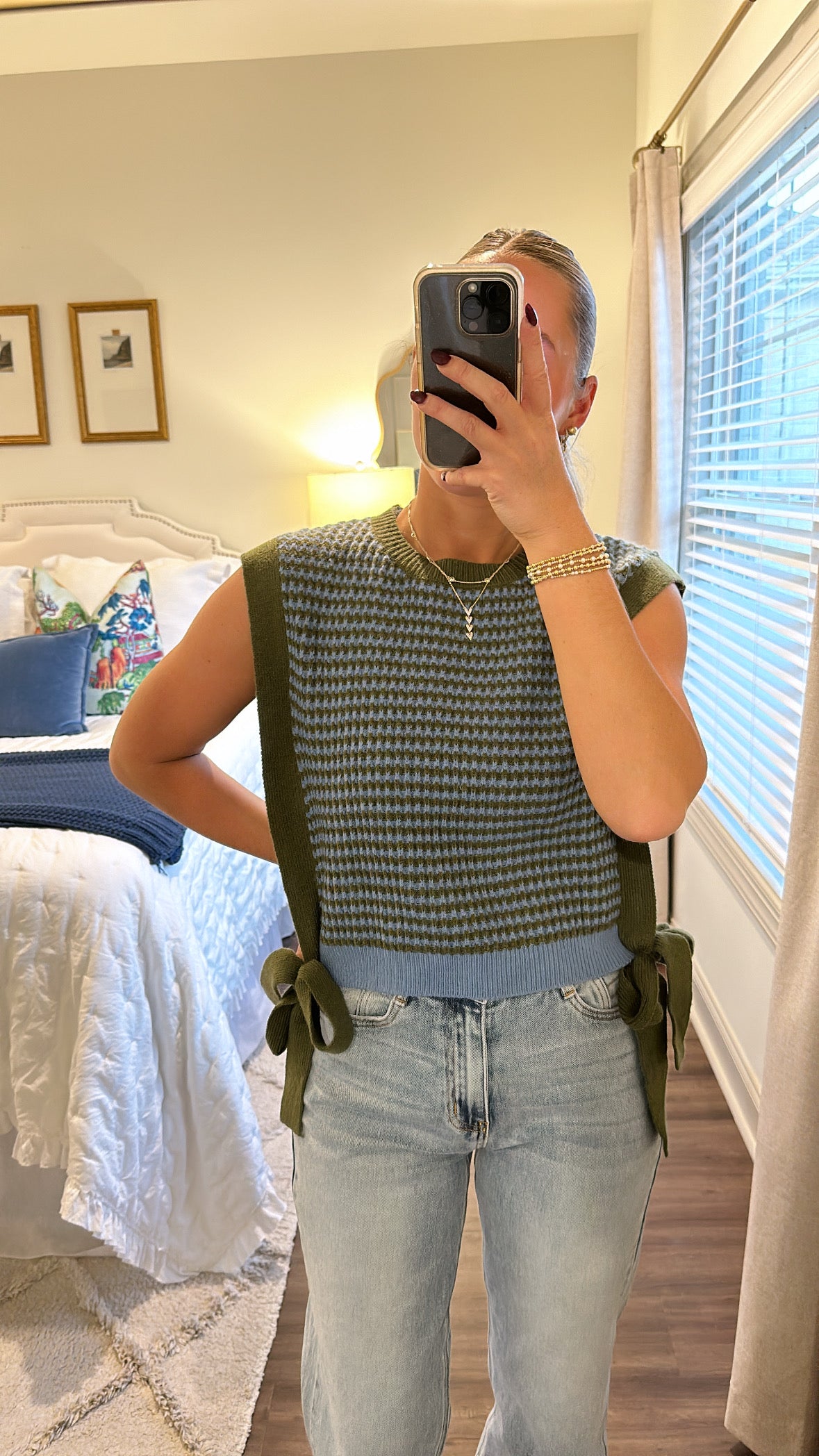 Olive/Blue Sweater Vest