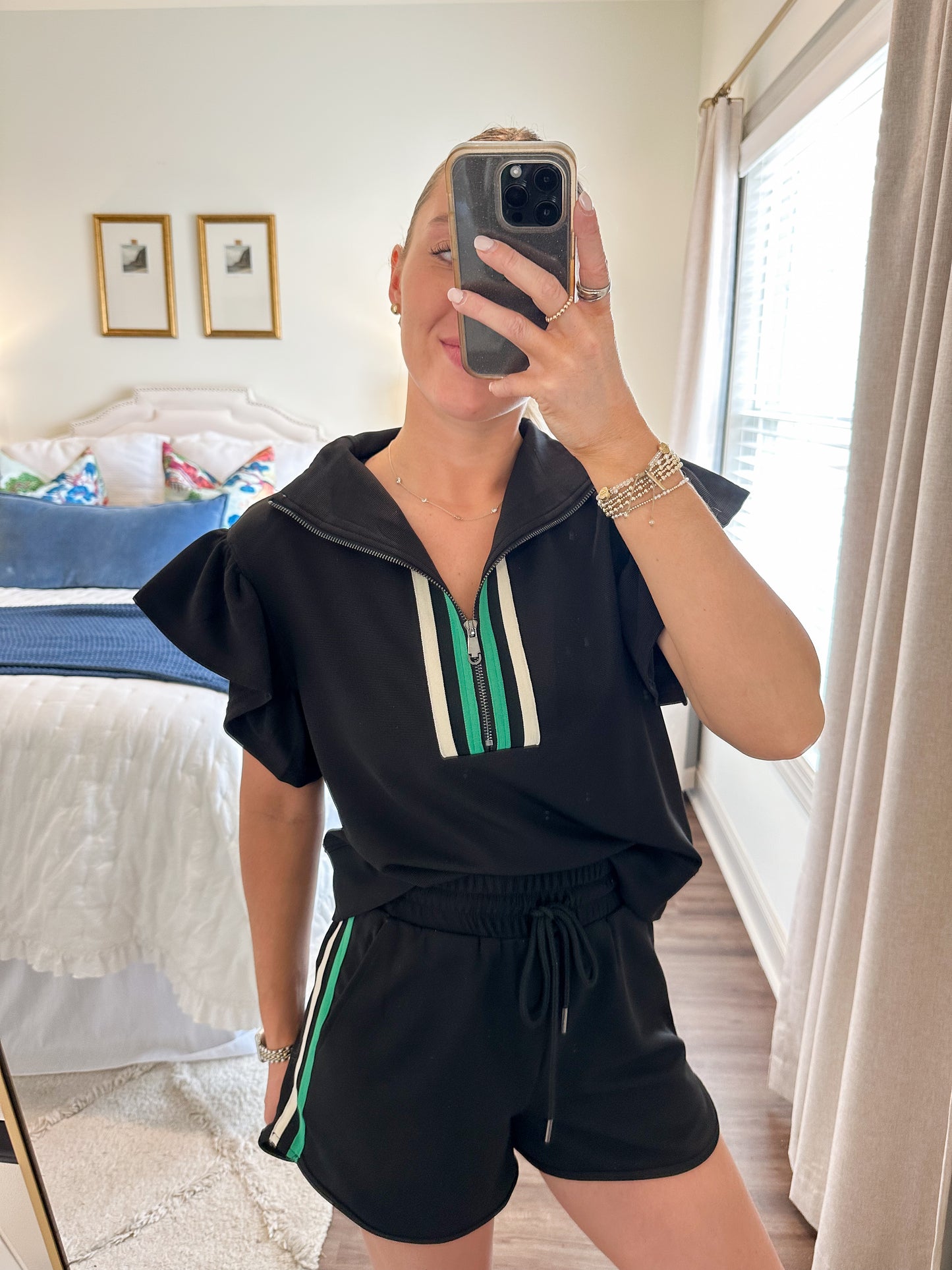 Charlotte Set- Black/Green