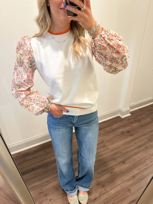 Botanical Sleeve Top
