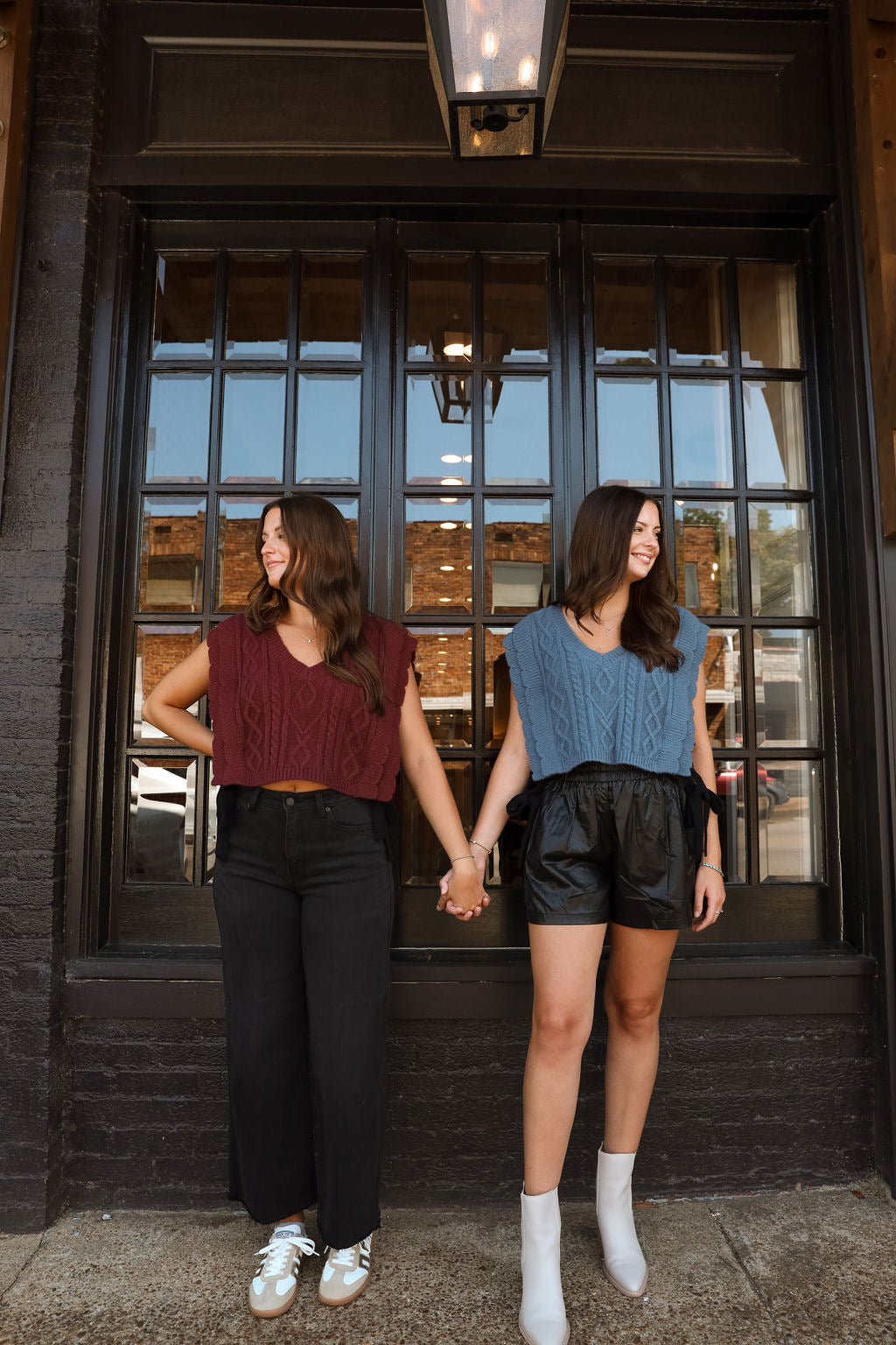 Scalloped Knit Vest- Midnight Blue