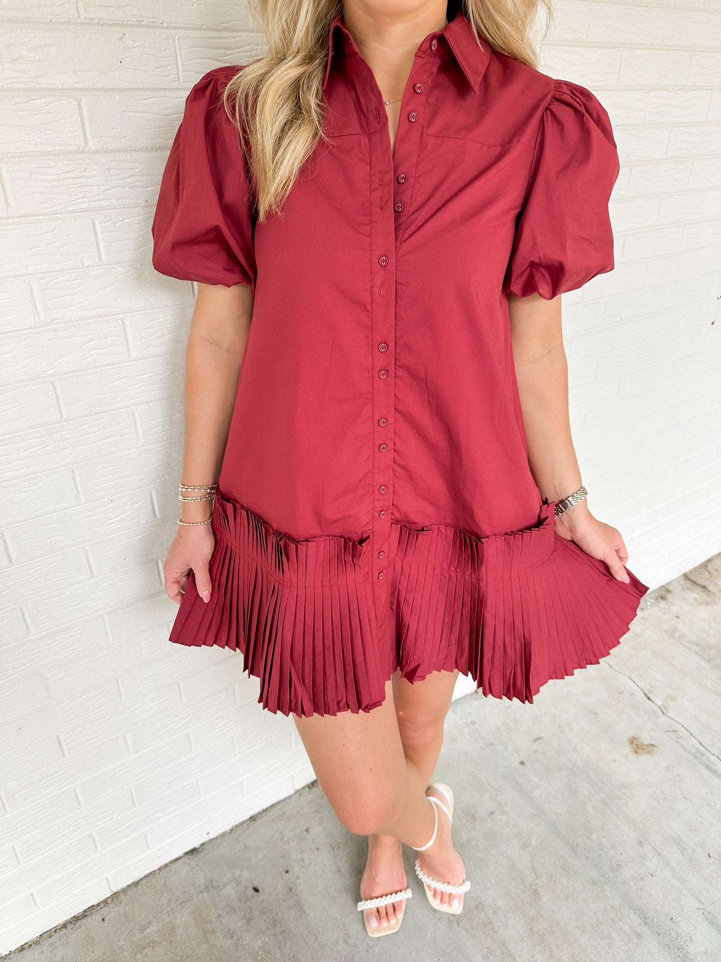 Holly Dress- Maroon