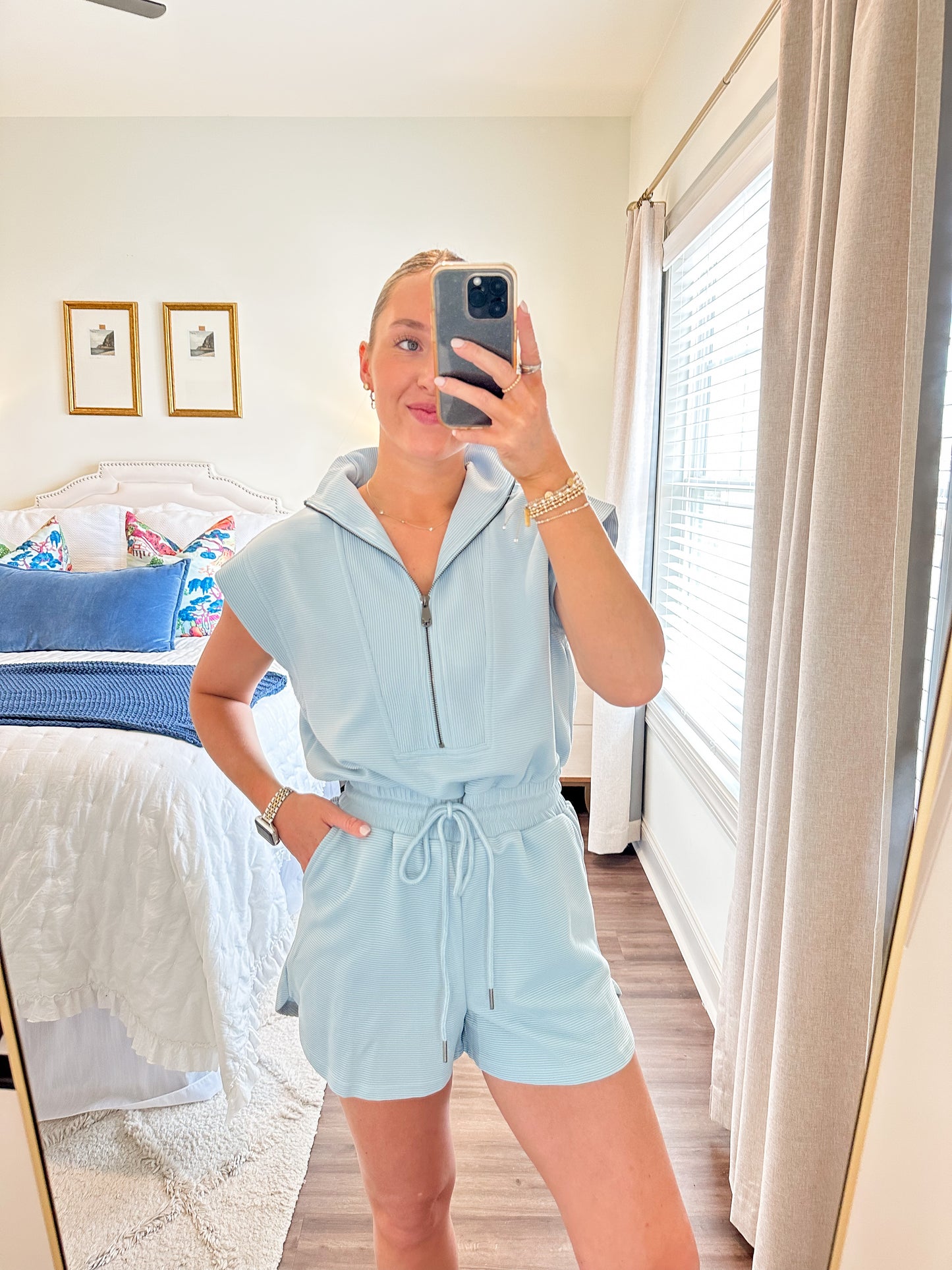 Eliza Romper- Blue