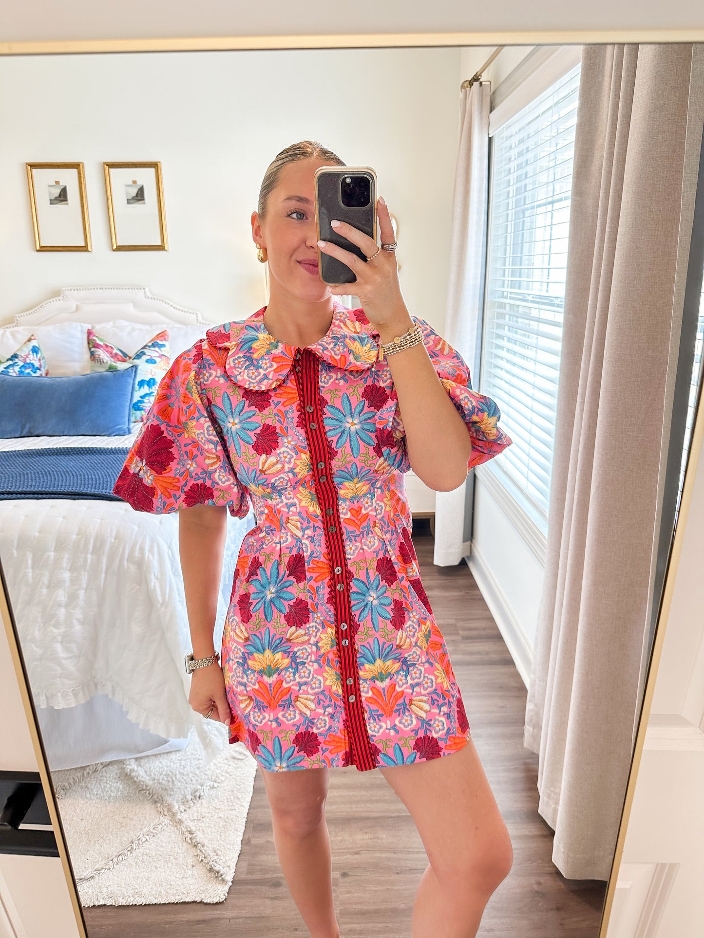 Maxine Floral Dress- Pink Multi