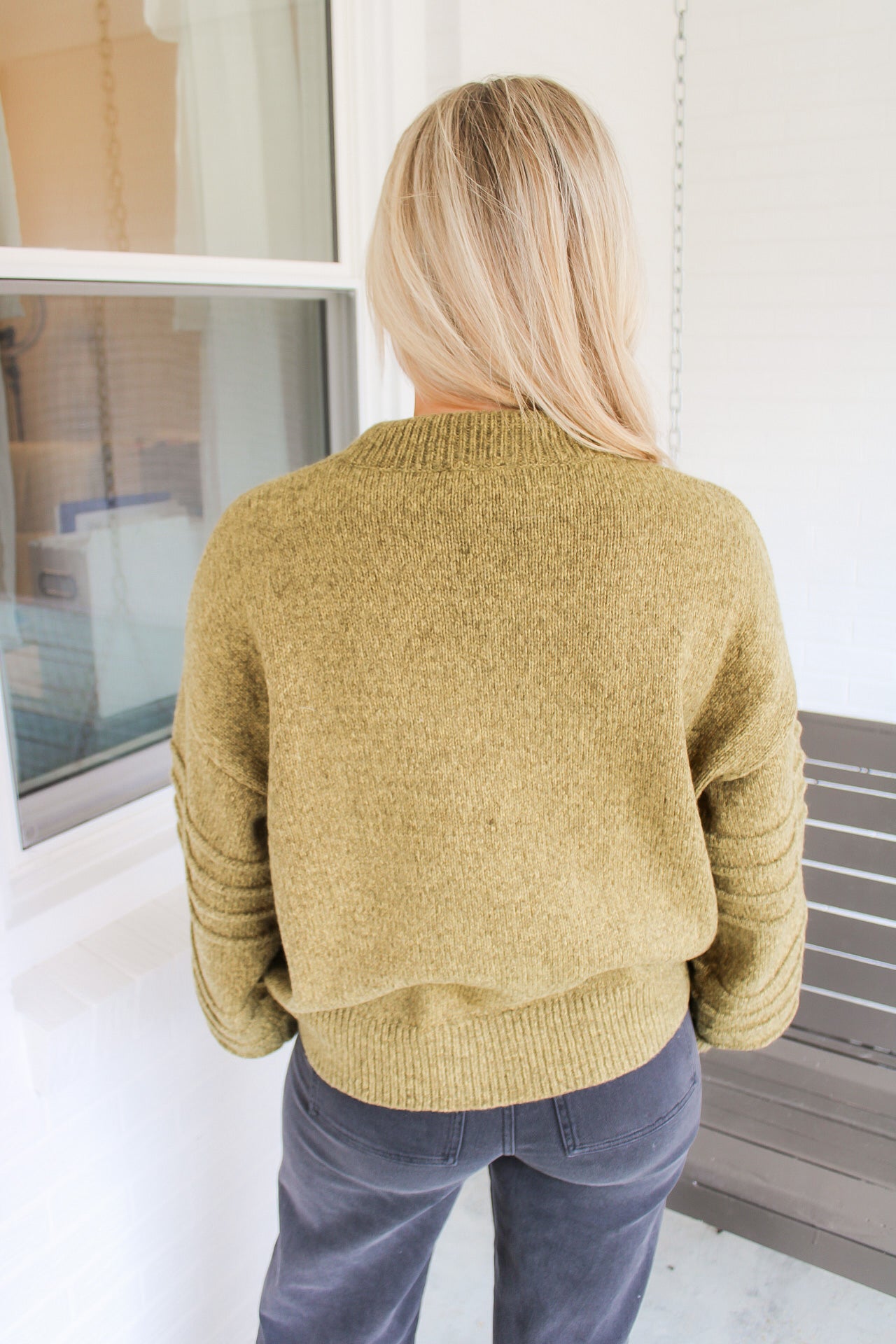 Olive High Neck Sweater