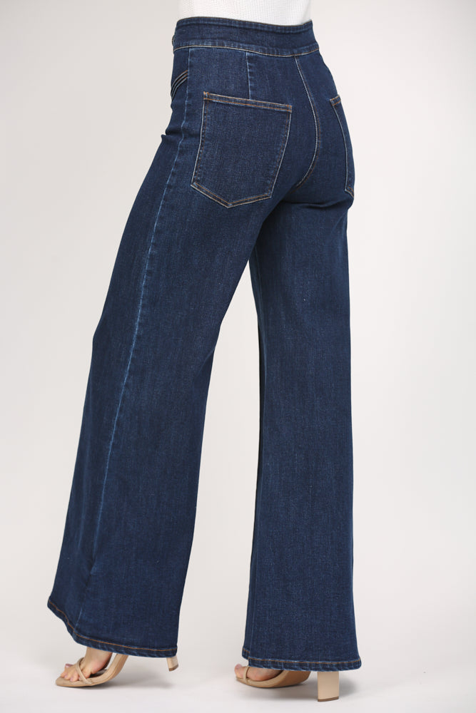 Henry Dark Denim Wide Leg Jeans