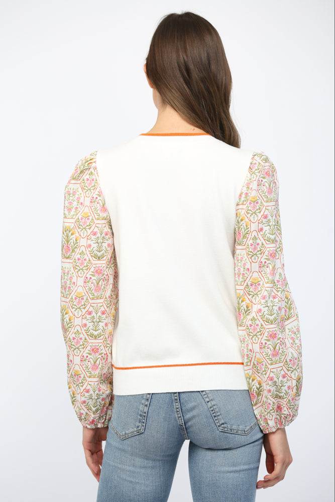 Botanical Sleeve Top