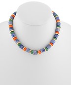 Chunky Beaded Choker- Blue