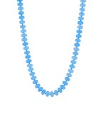 Rondelle Bead Necklace- Blue