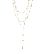 3 Layered Coin Pearl Necklace