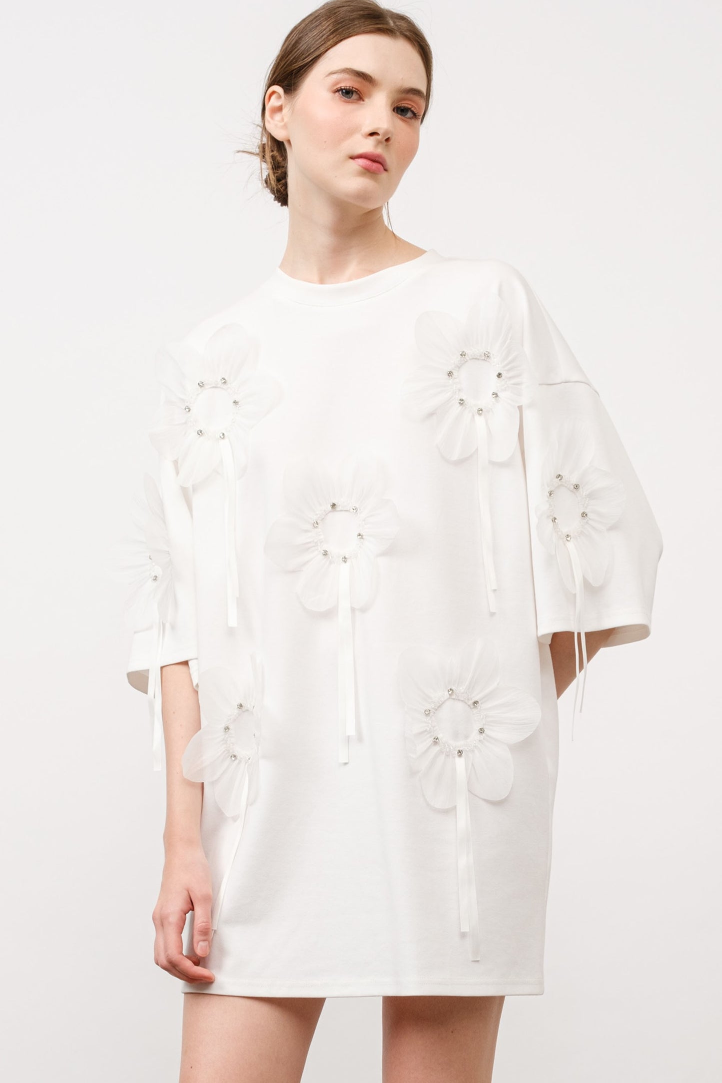 Camila T-Shirt Mini Dress- White