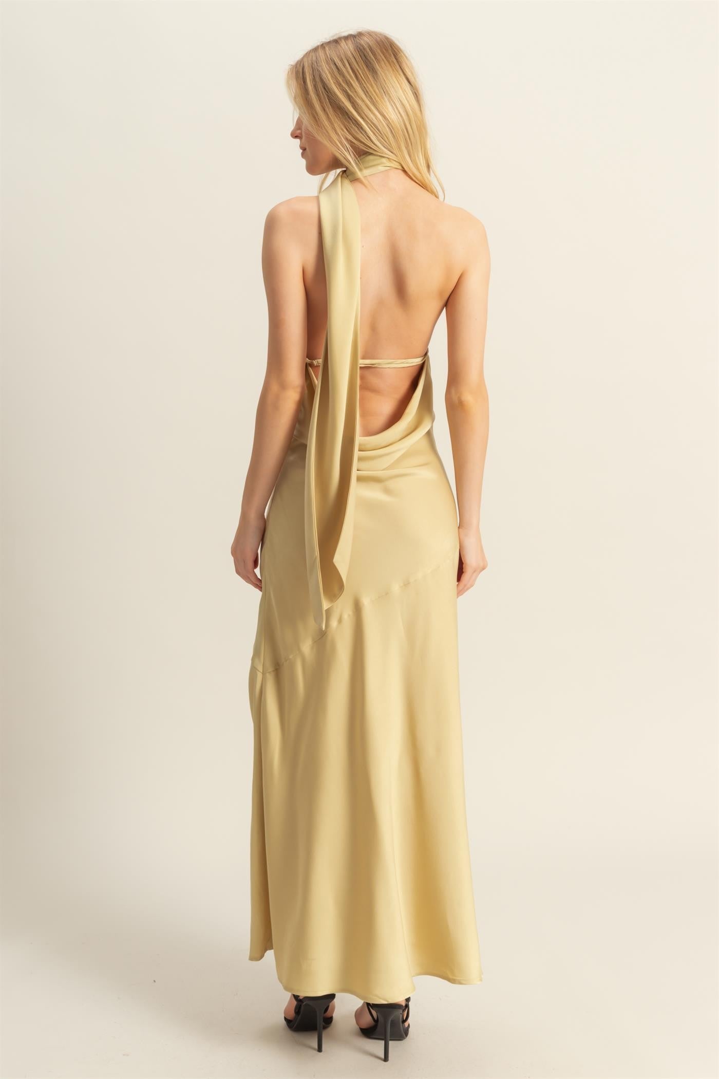 Harley Satin Maxi- Matcha