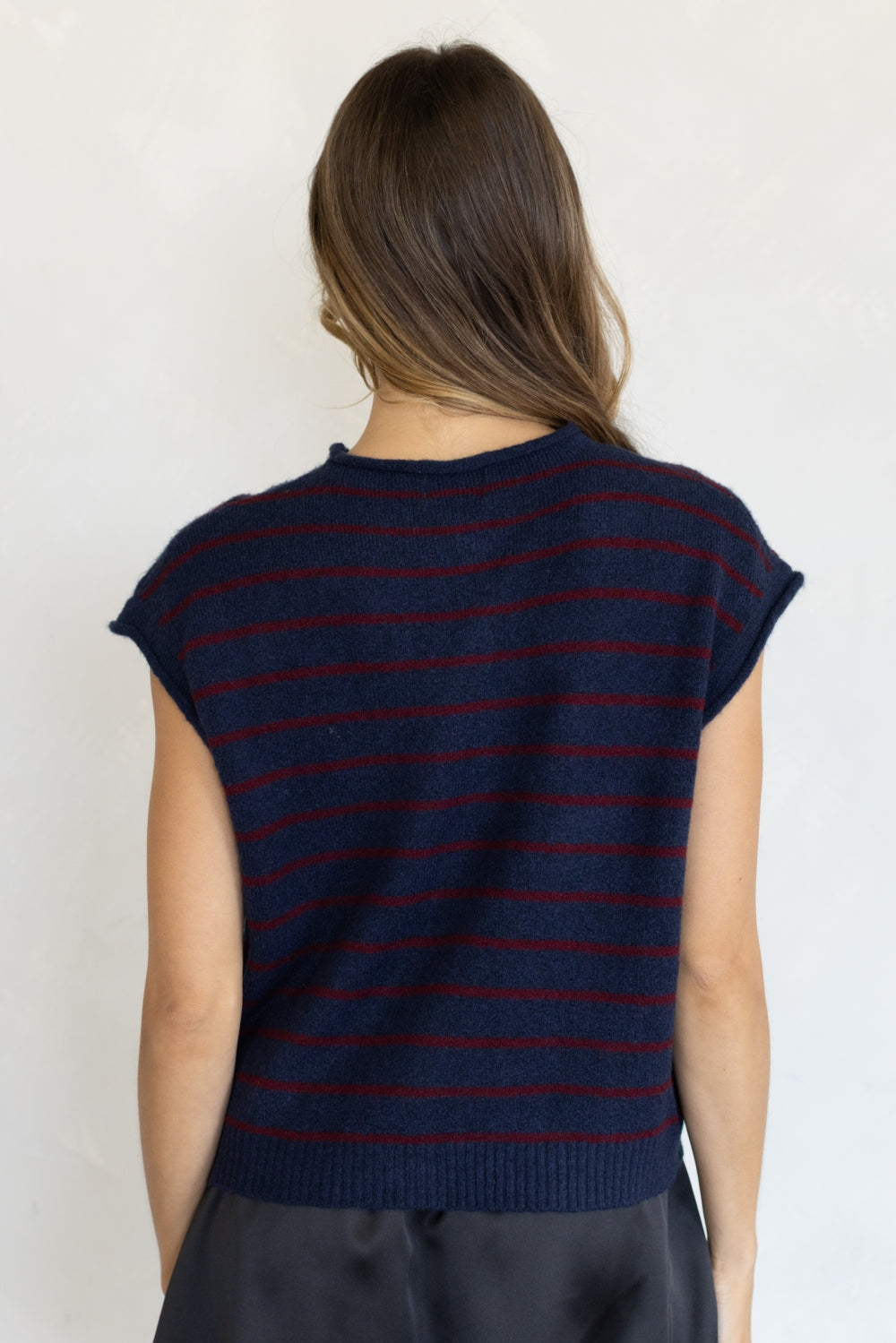 Cabana Stripe Piper Vest- Navy