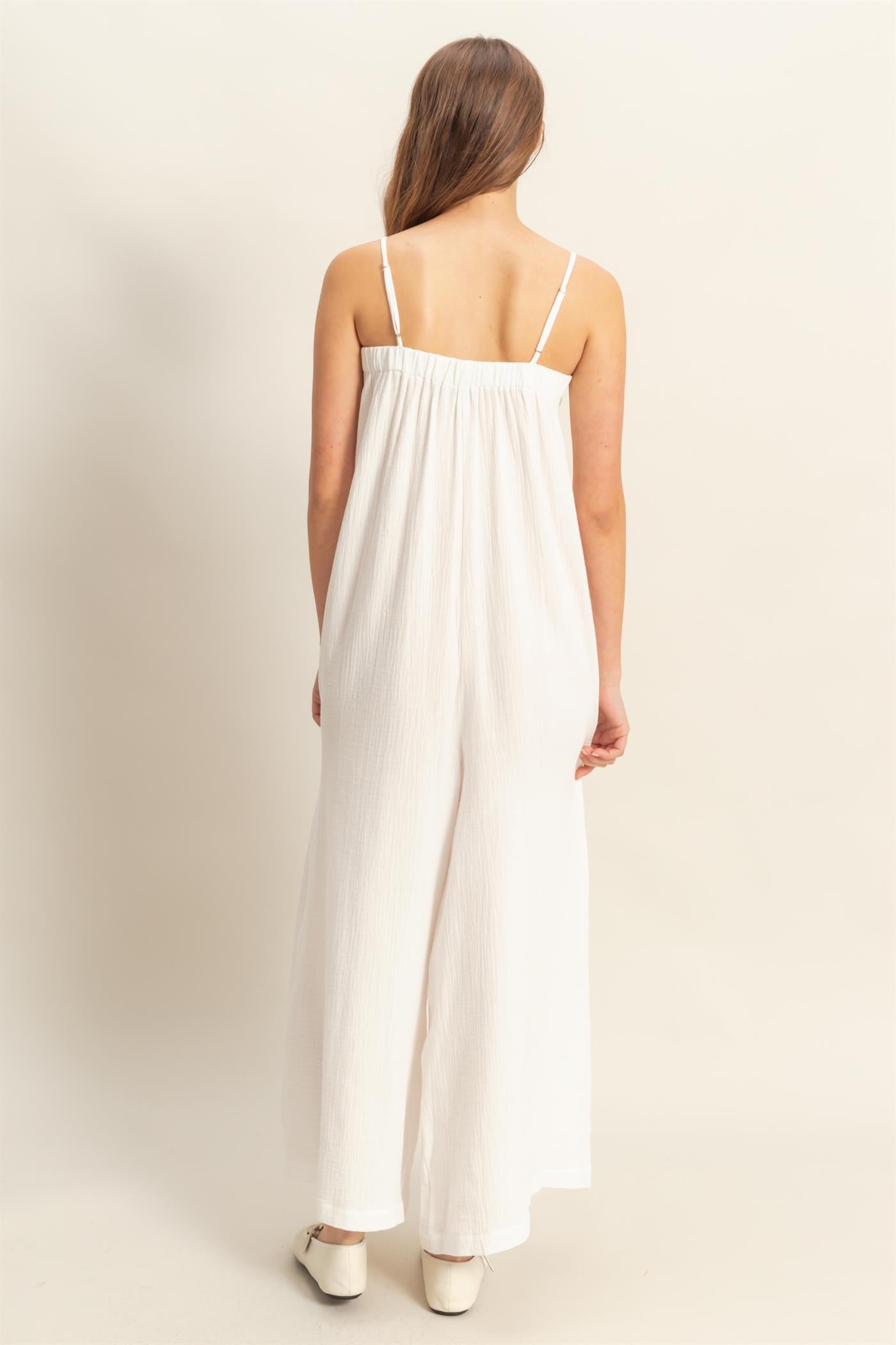 Nelly Gauze Jumpsuit- White