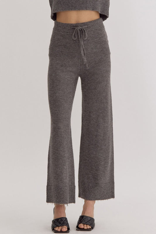 Saylor Sweater Pant- Charcoal
