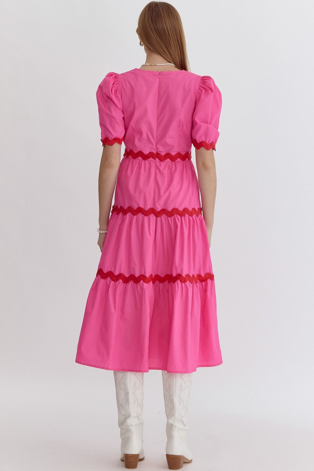 Amanda Dress- Pink/Red