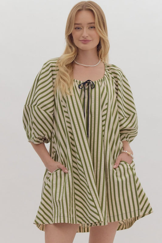 Della Stripe Mini Dress