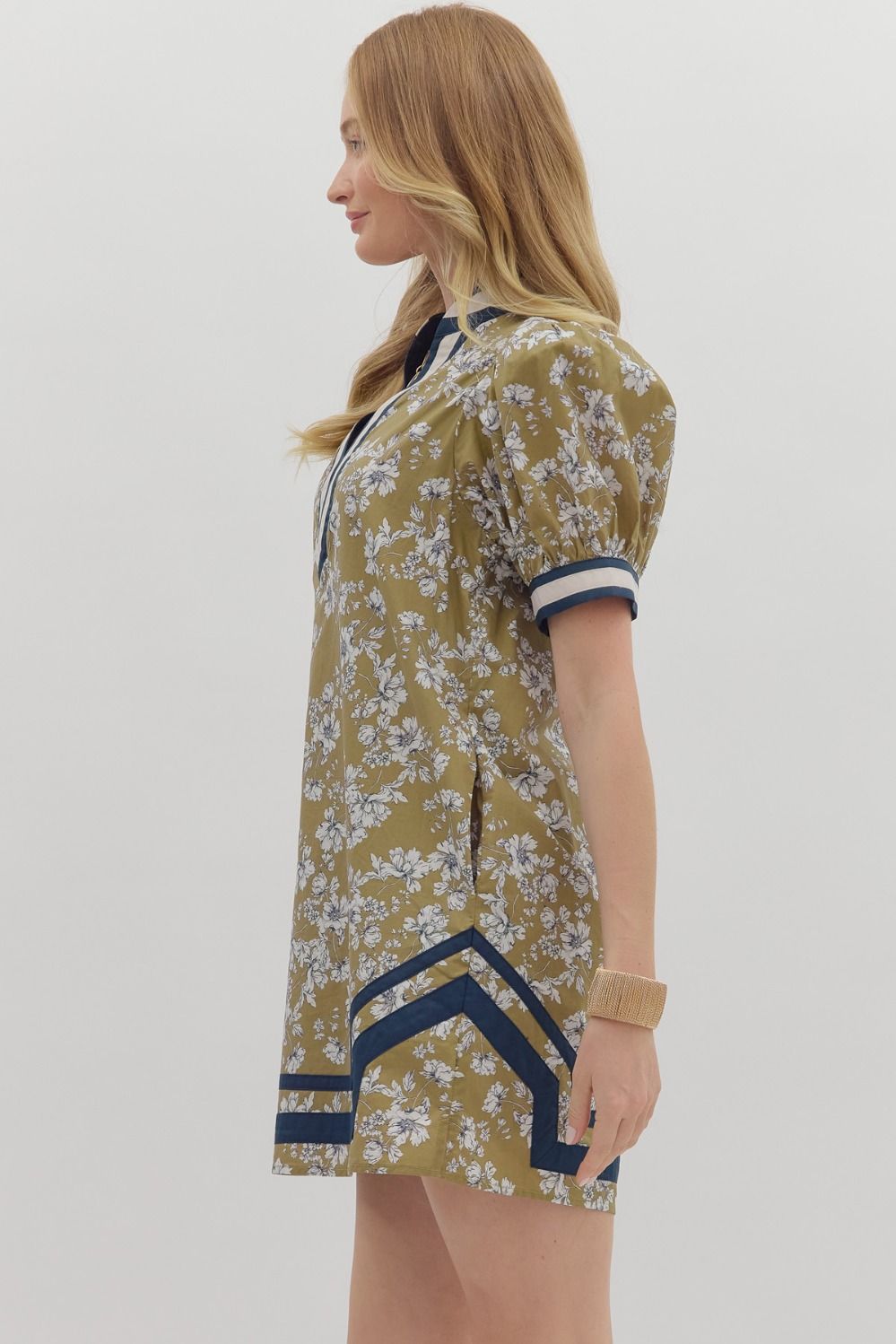 Leela Mini Dress- Olive