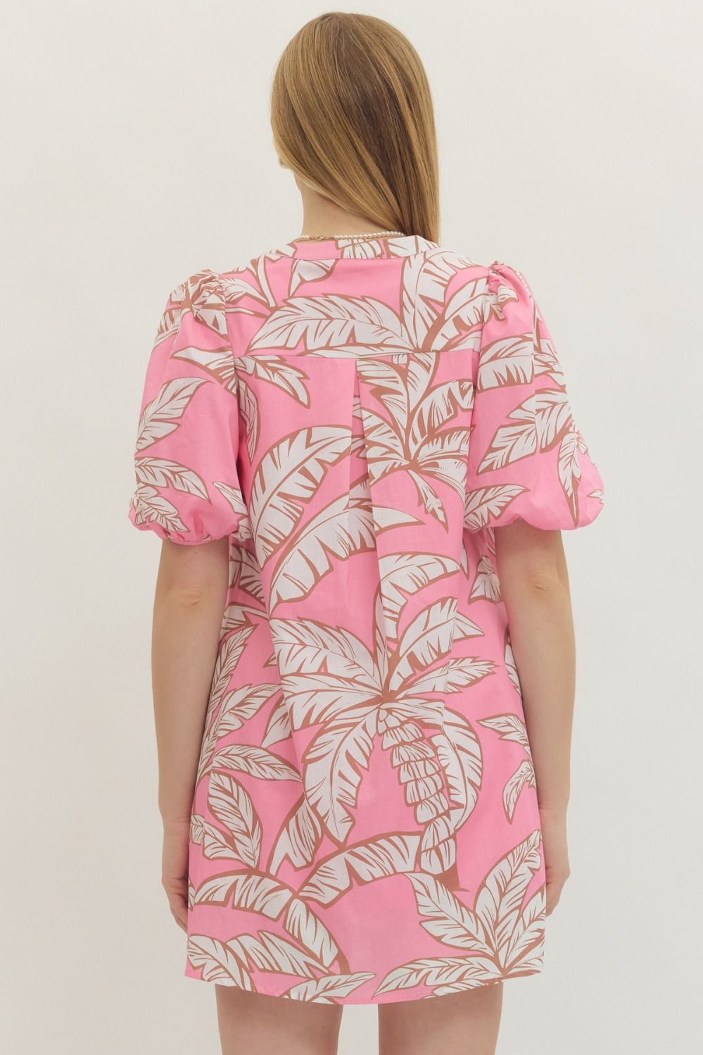 The Palm Mini Dress- Pink