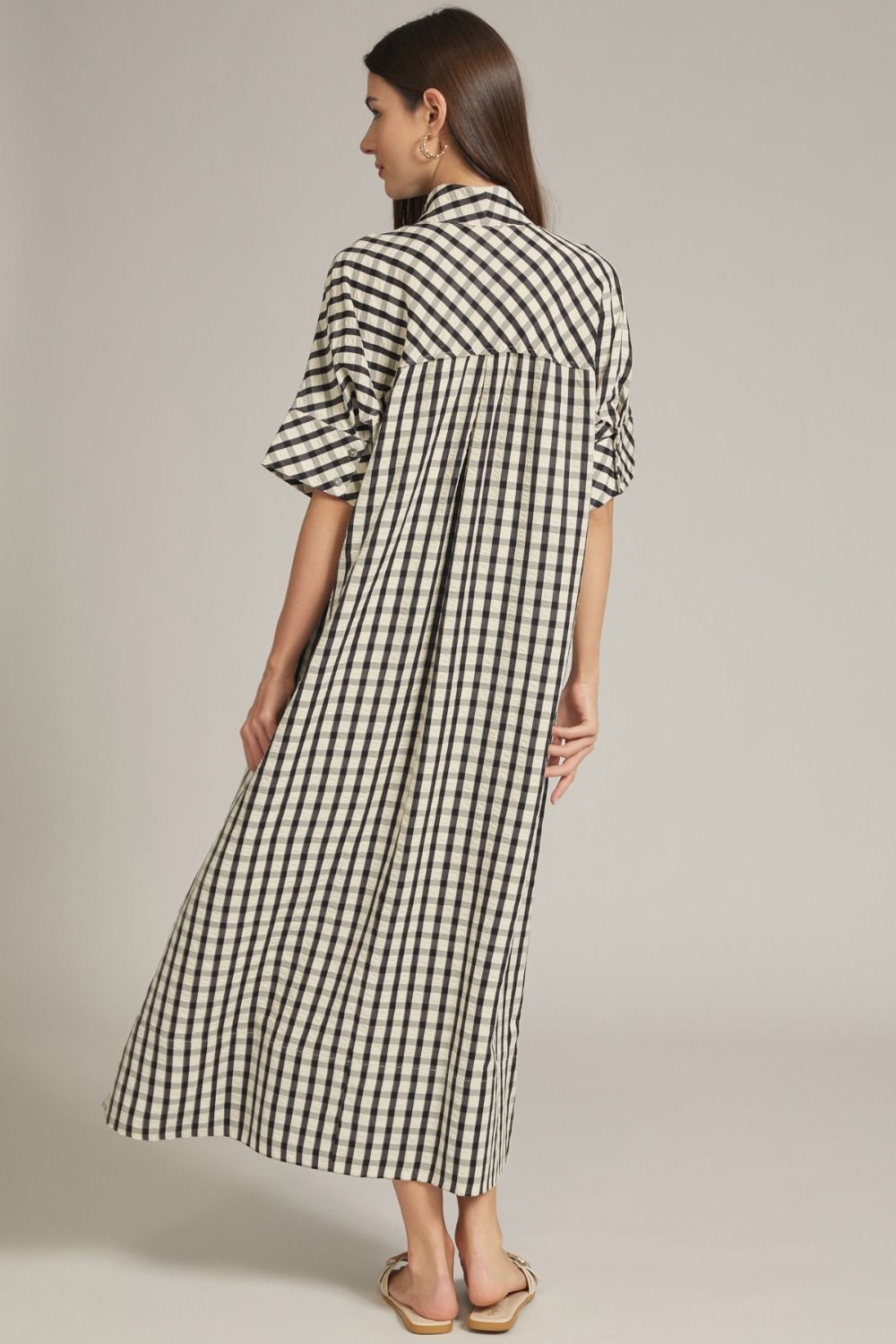 Ophelia Gingham Dress- Black