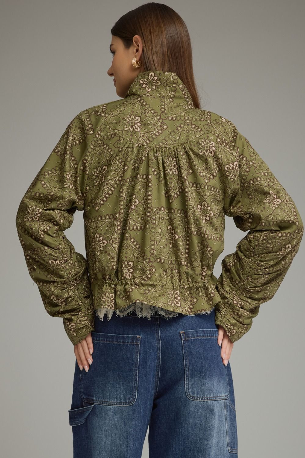 The Millie Paisley Jacket- Olive
