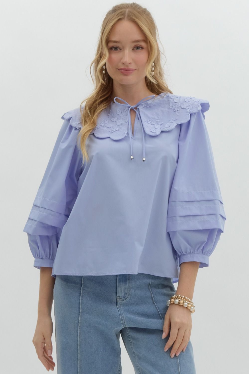 Lilly Top- Light Blue