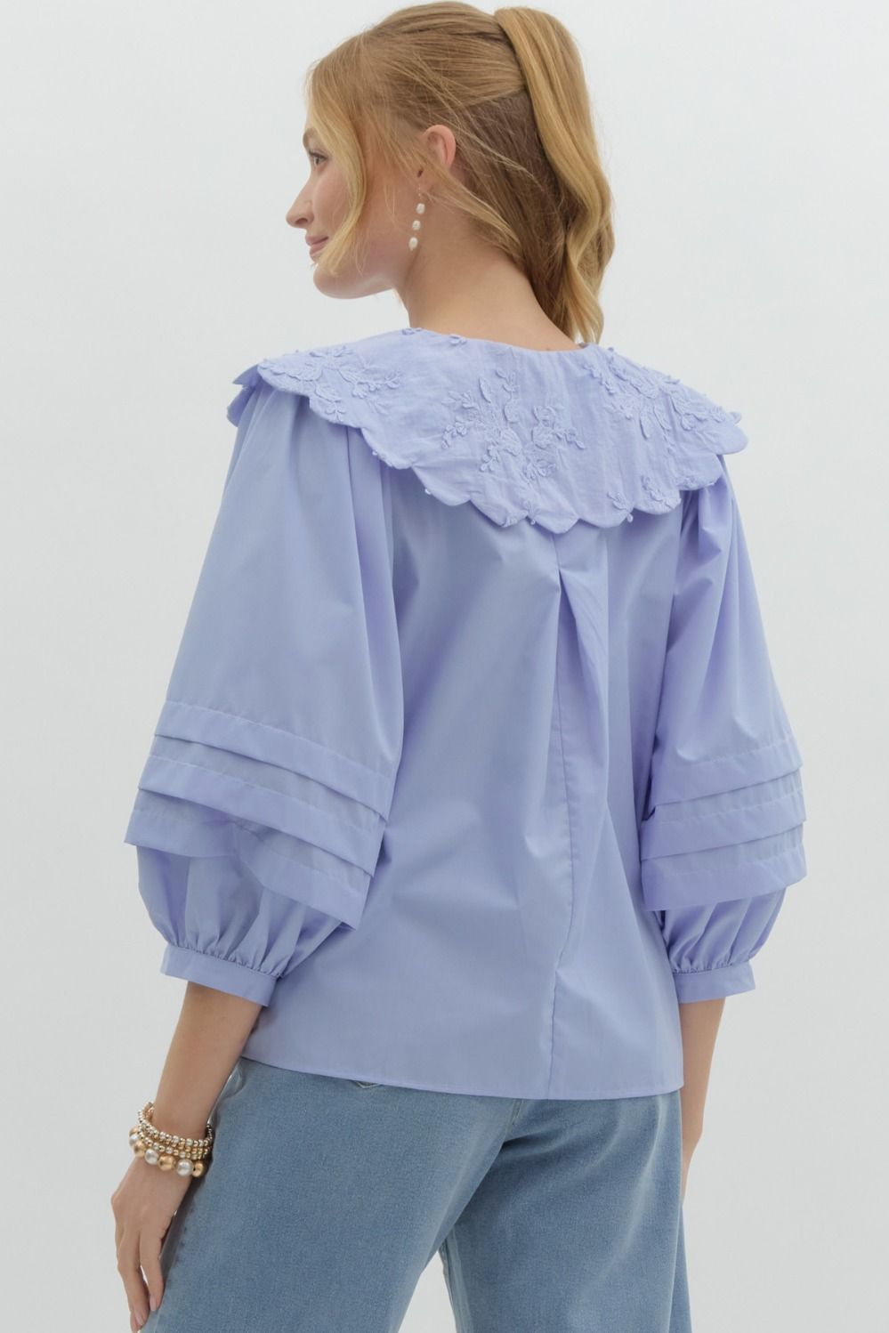 Lilly Top- Light Blue