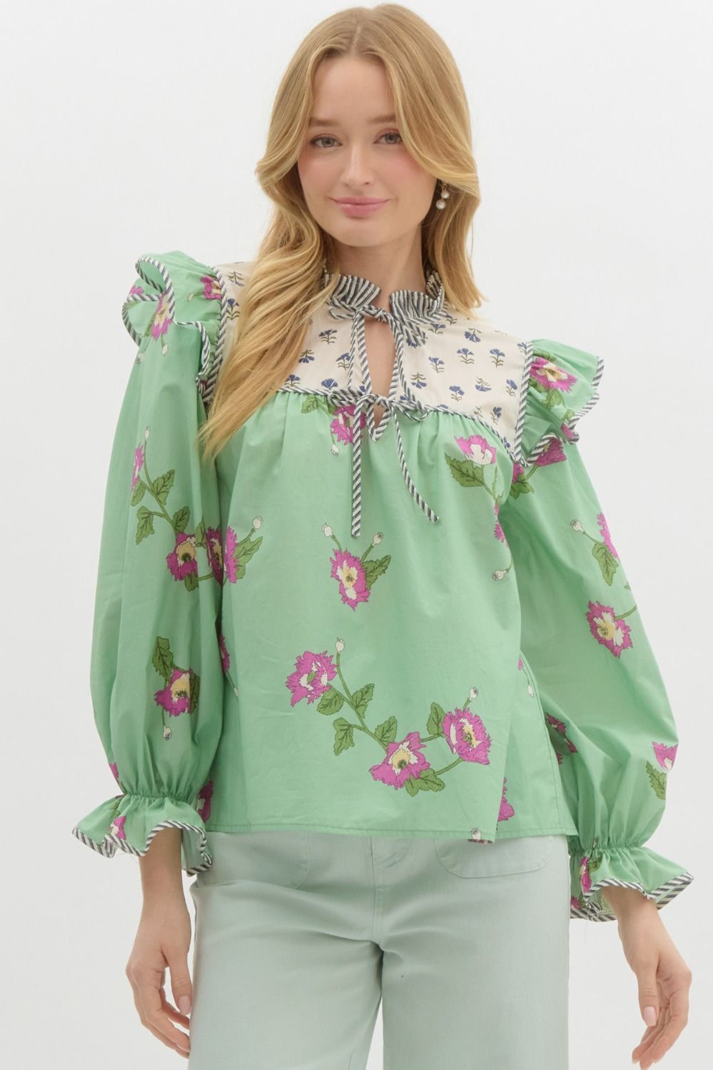 Jess Top- Apple Green