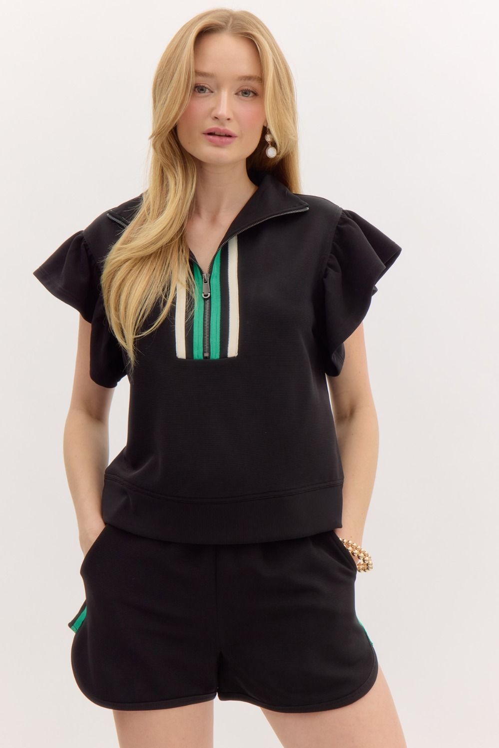 Charlotte Set- Black/Green