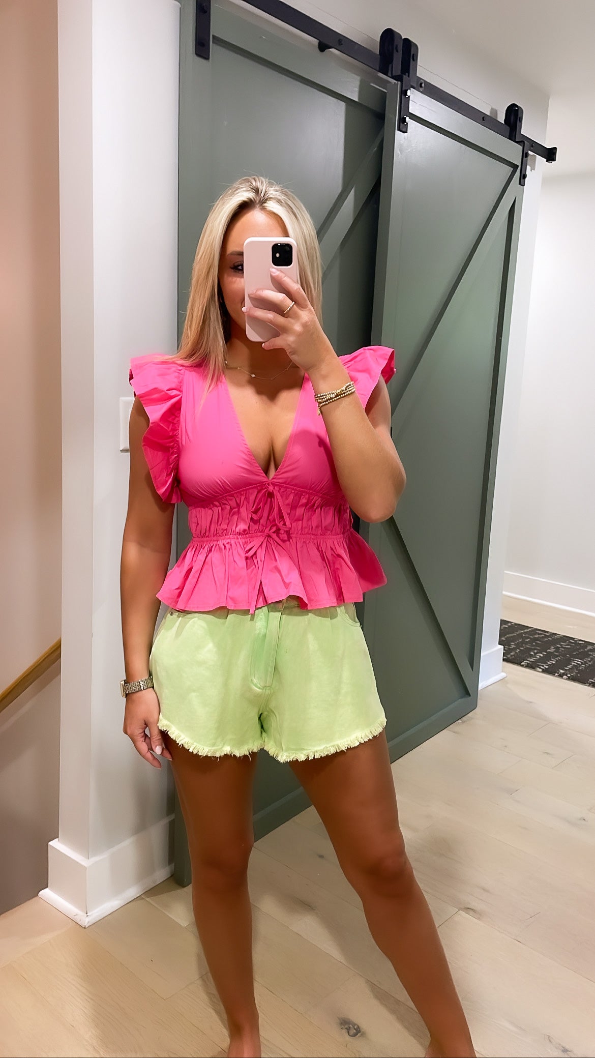 Lime Flare Shorts