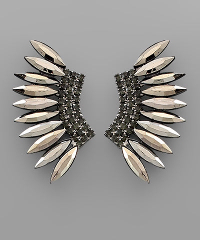 Crystal Black Earring