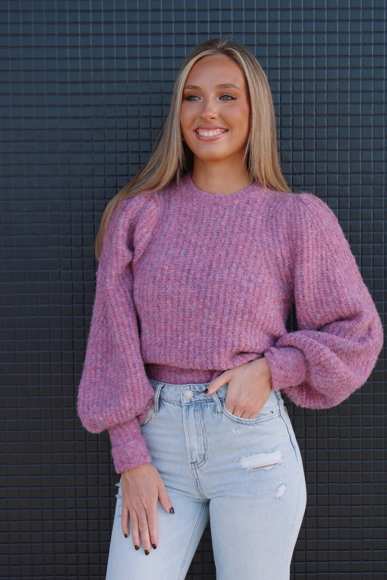 Bubble Sleeve Sweater