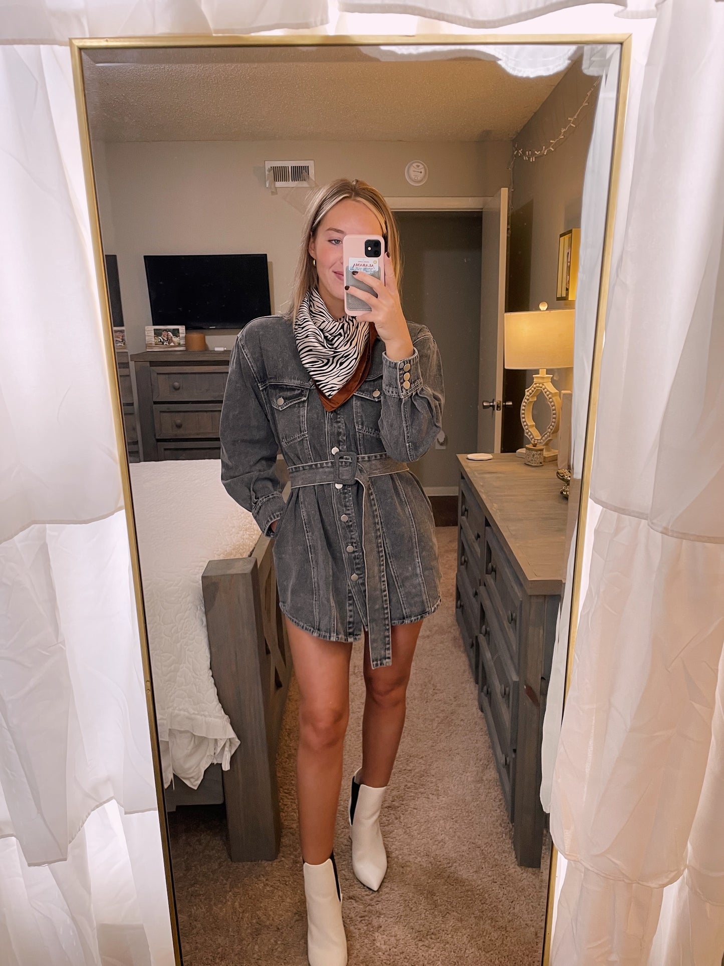 Tiger Print Neck Scarf