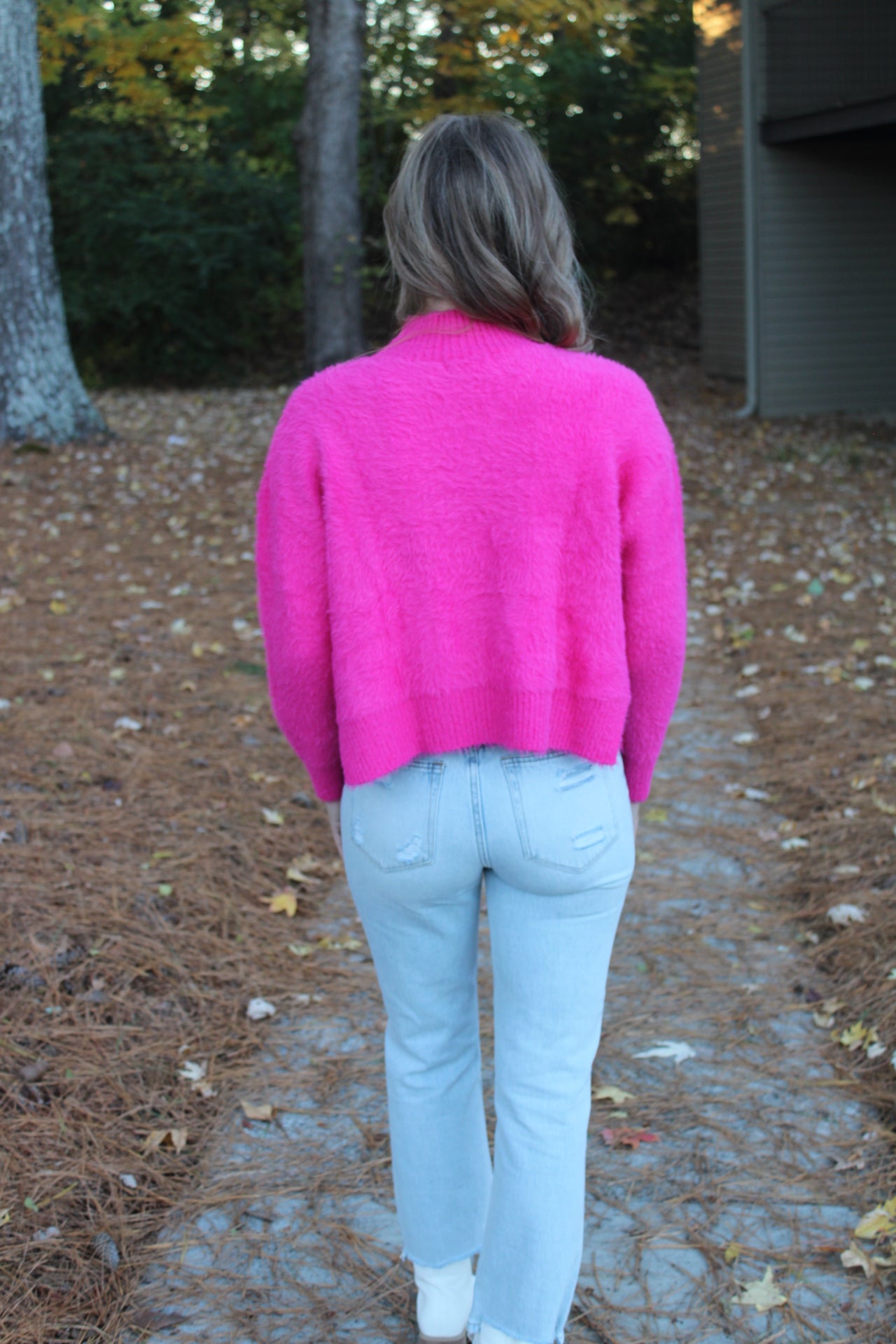 Elena Sweater- Hot Pink