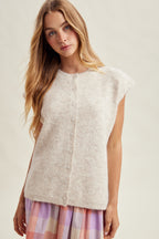 Liza Sweater Vest- Oatmeal