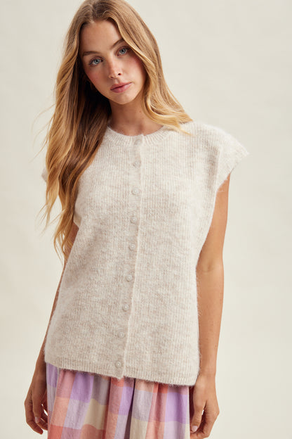 Liza Sweater Vest- Oatmeal