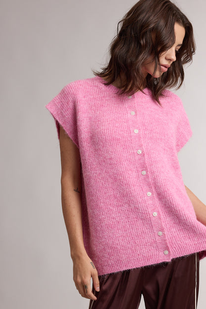 Liza Sweater Vest- Hibiscus
