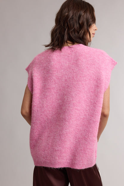 Liza Sweater Vest- Hibiscus
