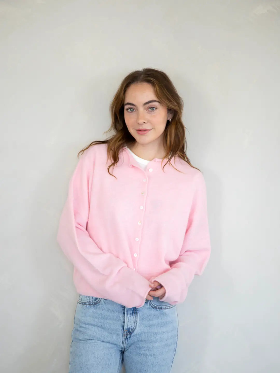 Piper Cardigan- Baby Pink
