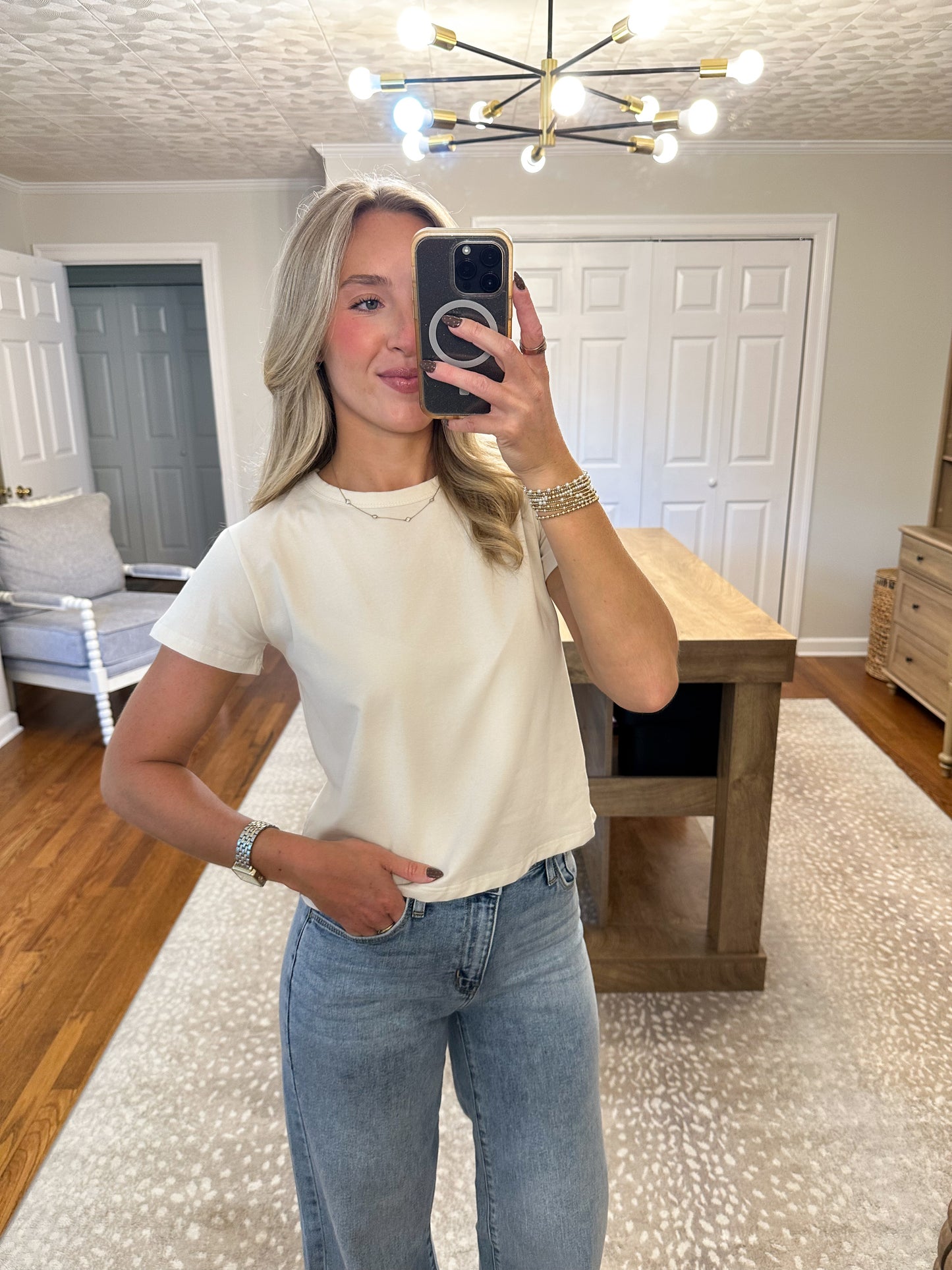 Maia T Shirt- Ecru