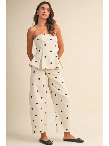 Lennon Polka Dot Set- White/Black