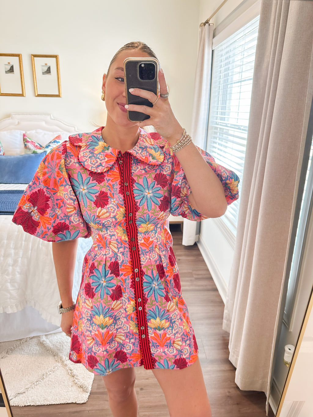 Maxine Floral Dress- Pink Multi
