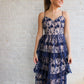 Crochet Layered Midi- Navy