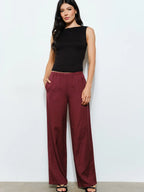 Aubree Basic Pants- Mulberry