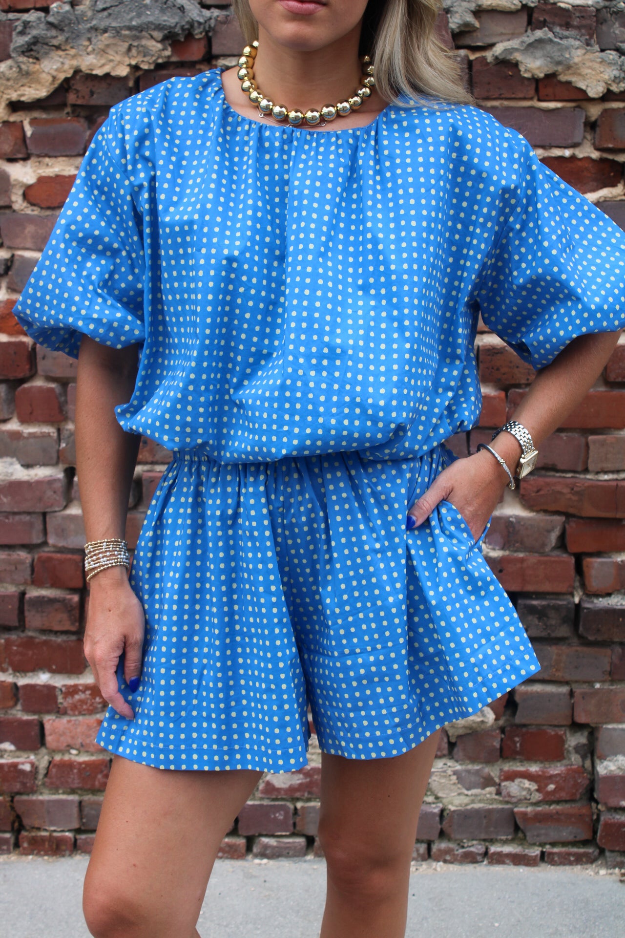 Maren Polka Dot Set- Blue