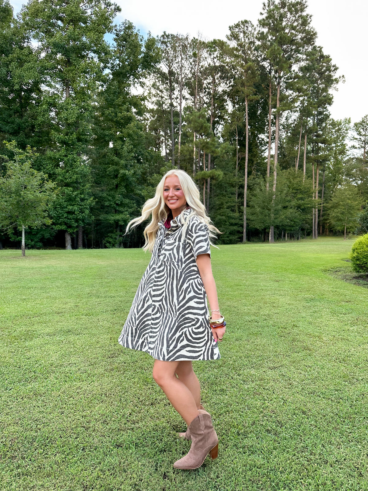 Jax Zebra Mini Dress