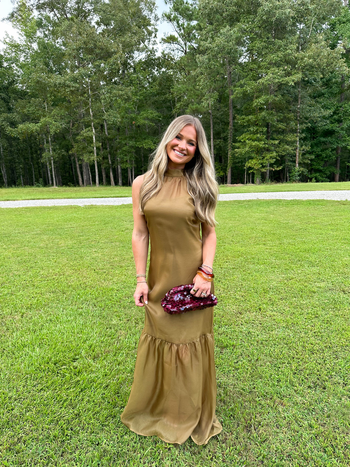 Alessandra Maxi Dress- Olive