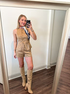 Tate Suede Set- Camel