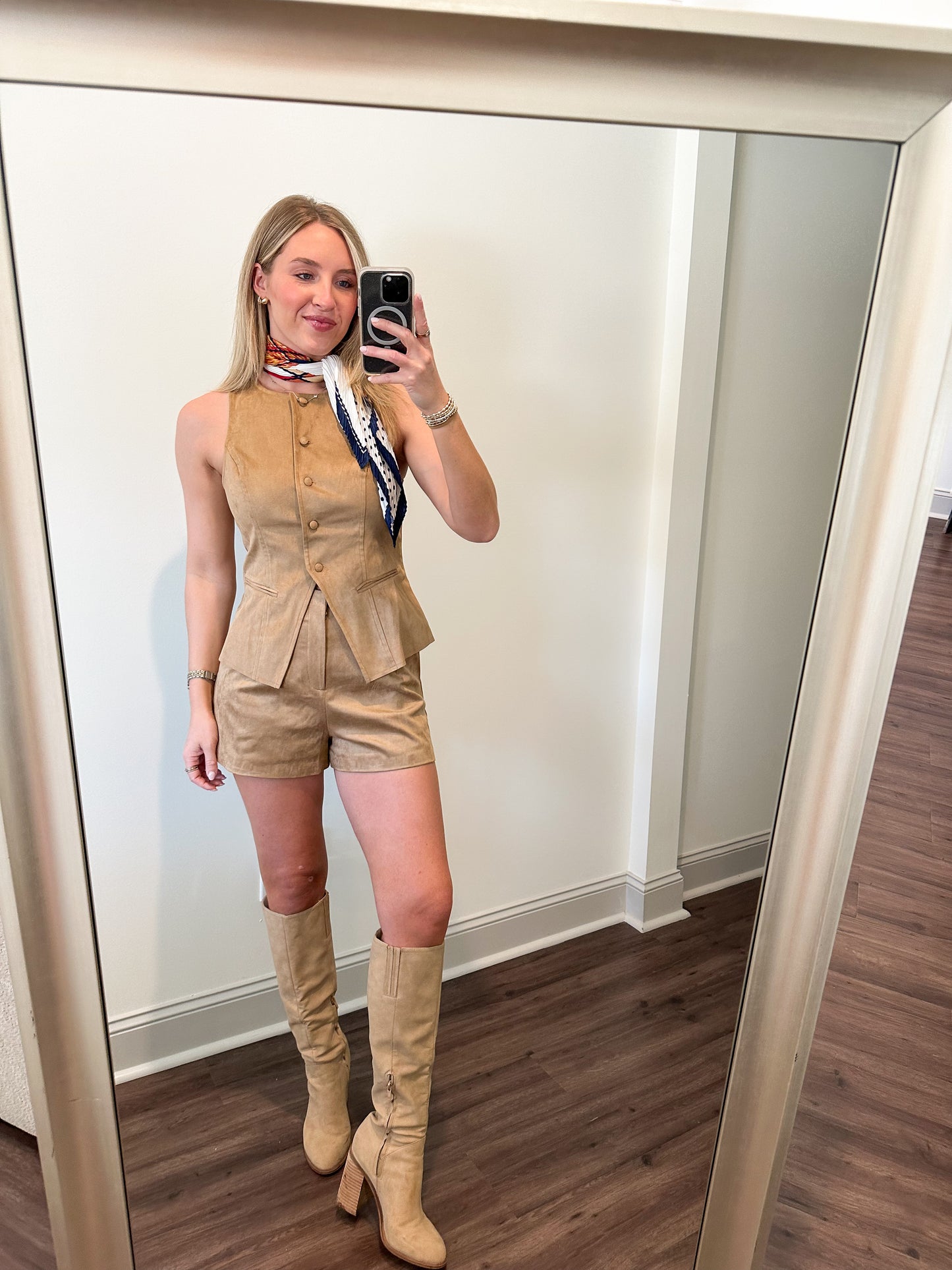 Tate Suede Set- Camel